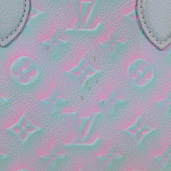 LOUIS VUITTON Monogram Empreinte On The Go PM Bag 2way Blue M46067 Auth MX449A - Picture 2 of 16